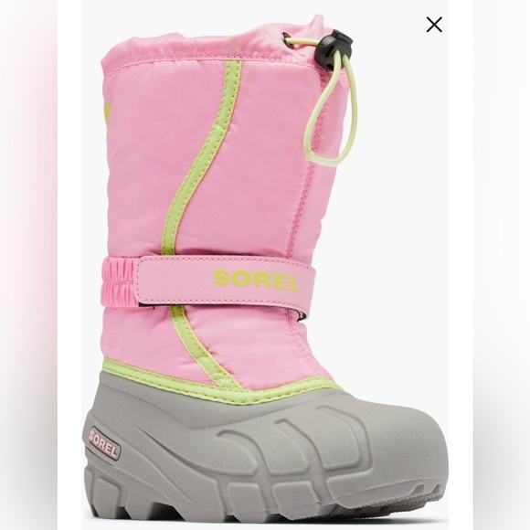 Sorel | FLURRY™ YOUTH BOOT in Blooming Pink/ Chrome Grey Size 6 - Picture 10 of 12